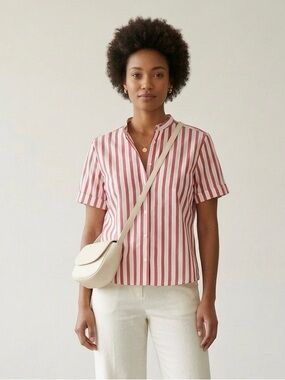 𝐙𝐀𝐑𝐀 Strip Shirt with ruffles on back size Large